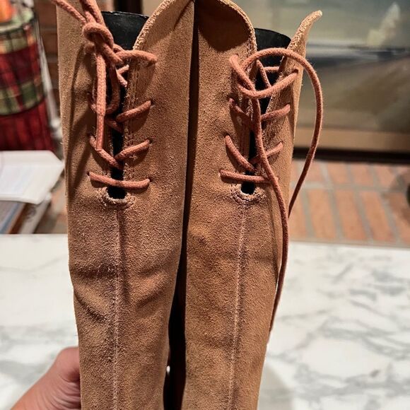 brown suede tall boots - Picture 6 of 9